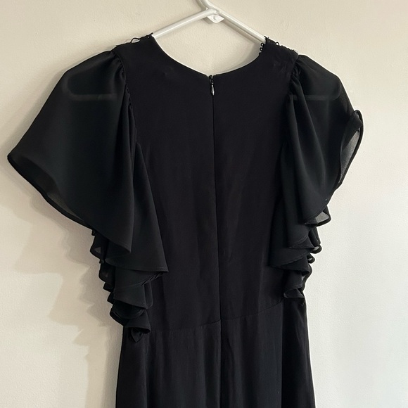Stone Cold Fox Evelyn Dress Size 2 Black Wedding Guest Maxi Plunging Revolve - Picture 6 of 13